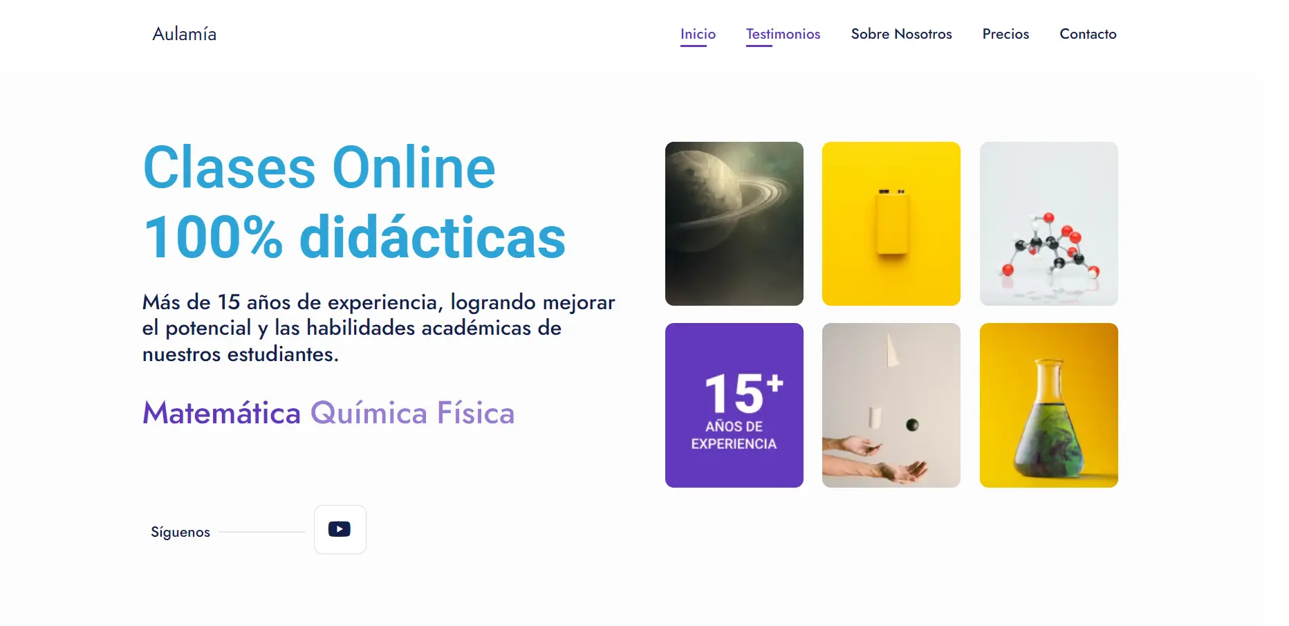 Portada de aulamia.com página web diseña por Antonio Basalo.